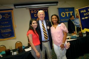 2017 Rotary scholarship winners and Jim Beltz