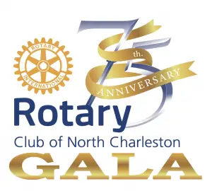Showcase the North Charleston Rotary 75th Anniversary logo