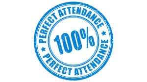 Perfect attendance graphic