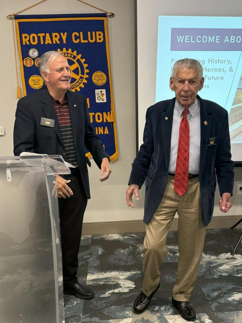 Photo of Buddy Milligan at Rotary Club of North Charleston Lunch